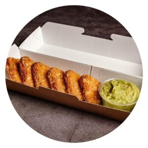 Cheese bites con guacamole